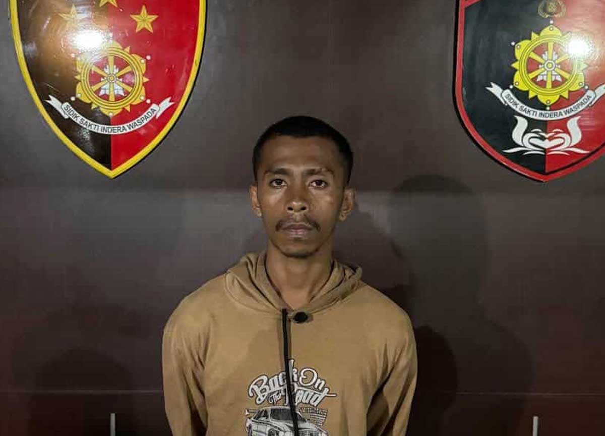 GAGAL BEBAS: Santos, tahanan Polsek Samarinda Kota yang diamankan di Palangka Raya.