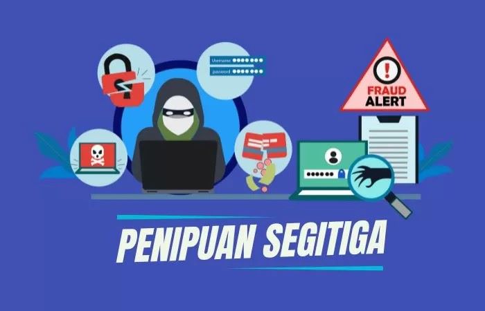 Ilustrasi penipuan segitiga. (JawaPos.com)