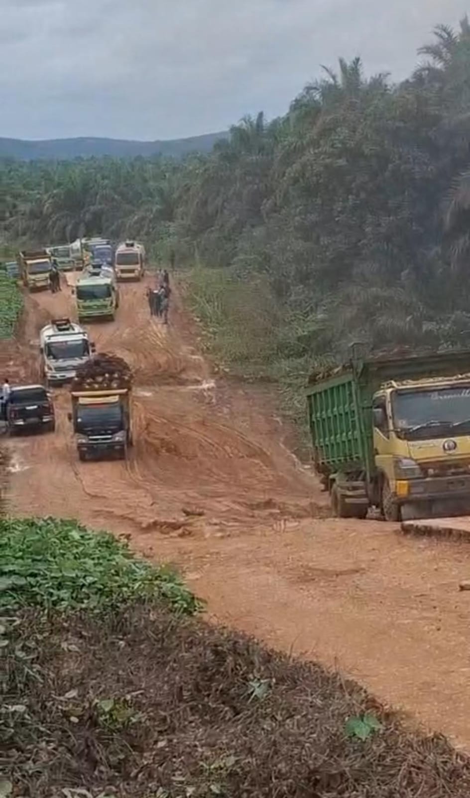 Kondisi kerusakan jalan  Simpang Sepaku&ndash;Perigi di Kabupaten Lamandau