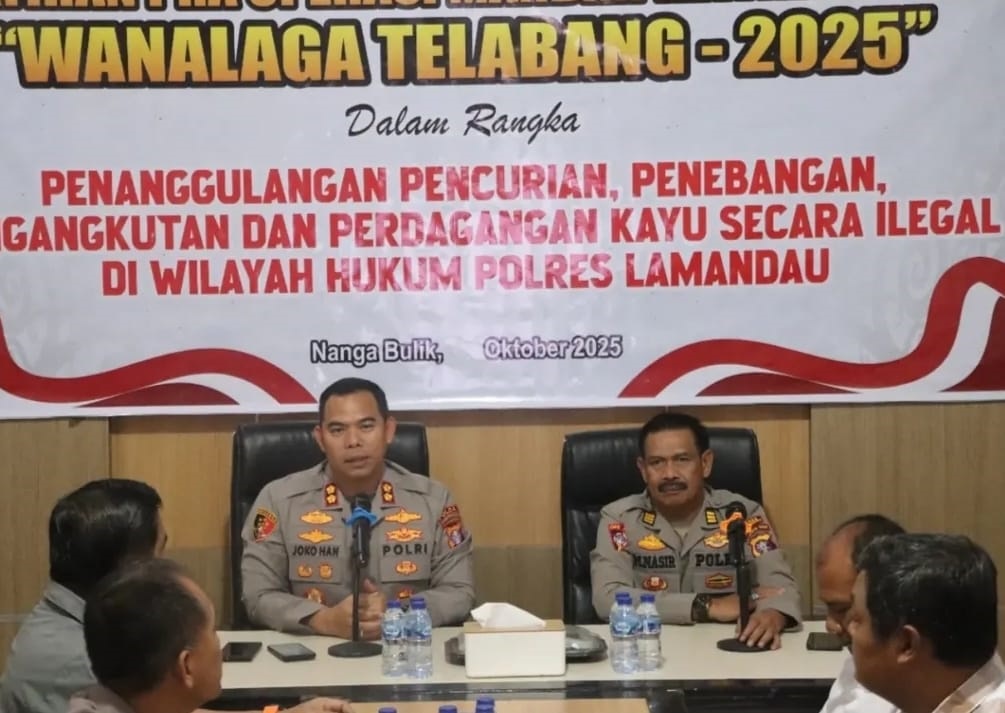 : Polres Lamandau menggelar Latihan Pra Operasi (Latpraops) Mandiri Wanalaga Telabang 2025 di Aula Polres Lamandau, Selasa (4/11).