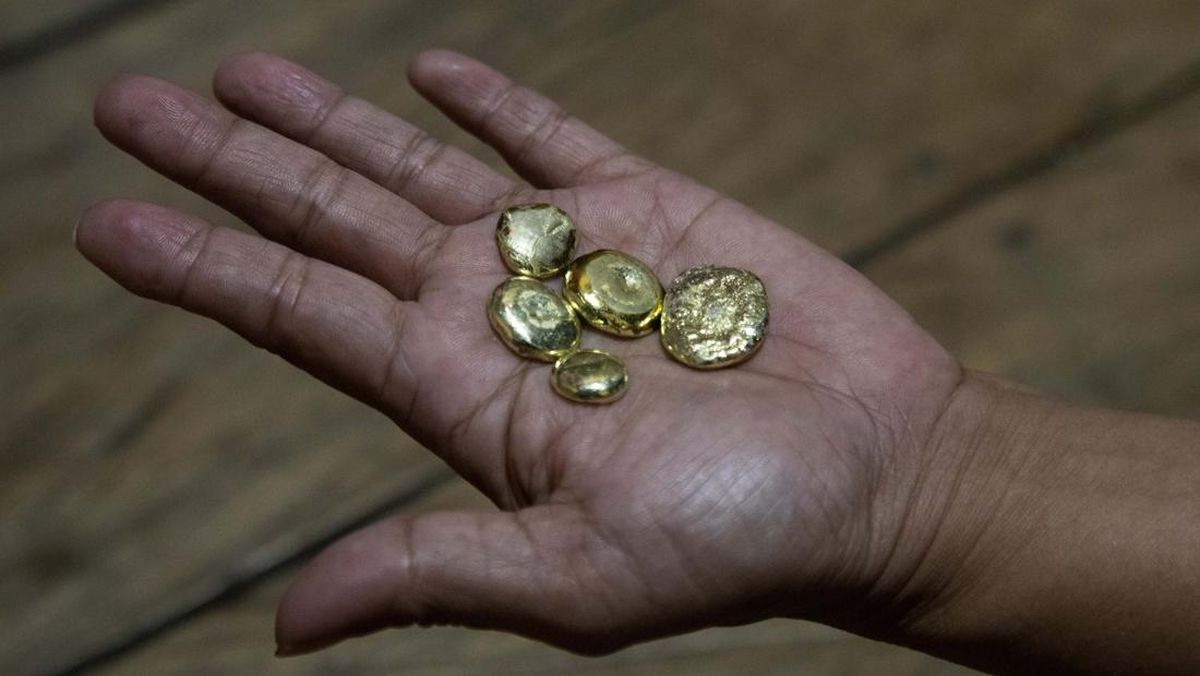 ilustrasi-emas mentah