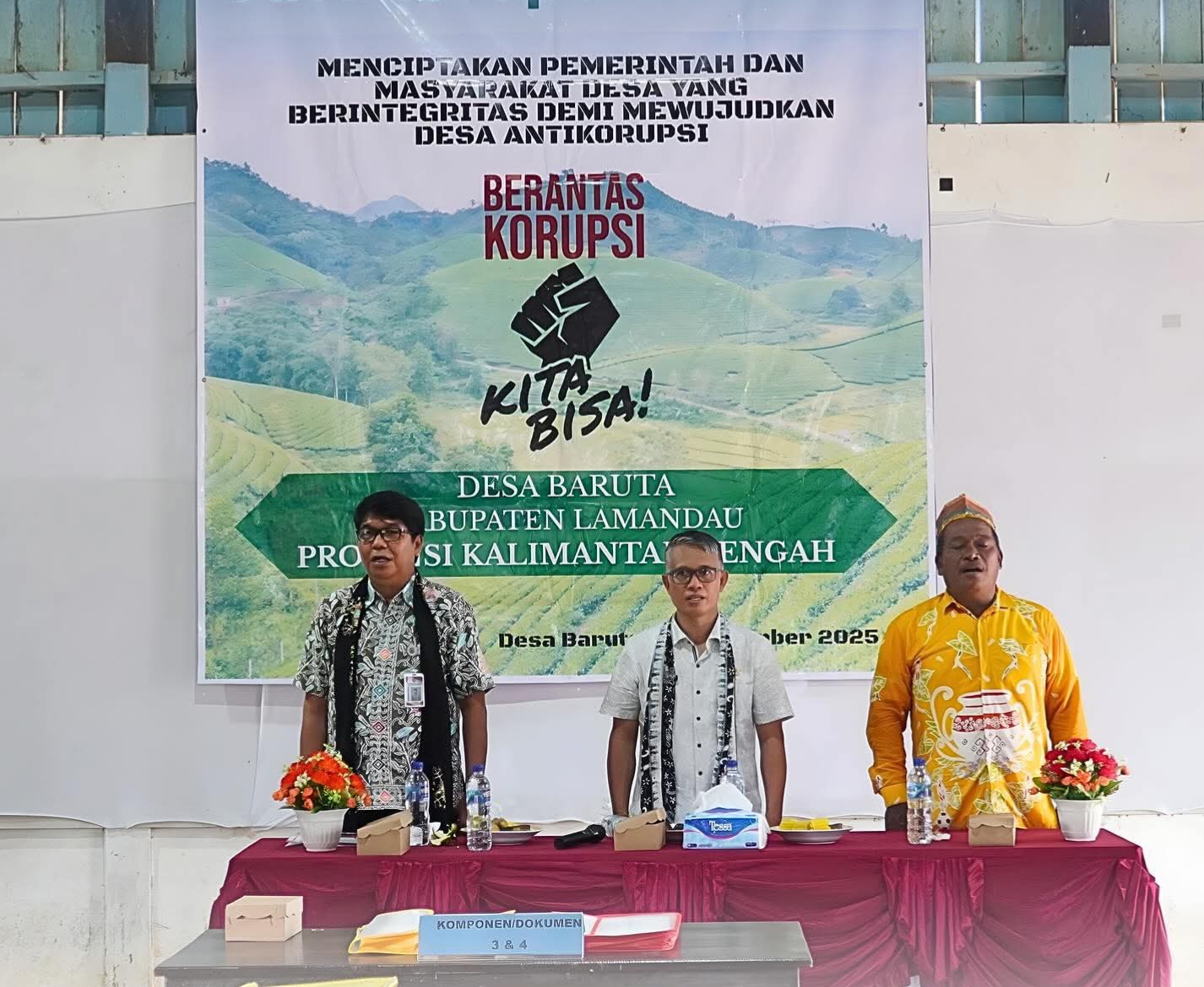 Penilaian di  Desa Beruta sebagai percontohan desa antikorupsi.