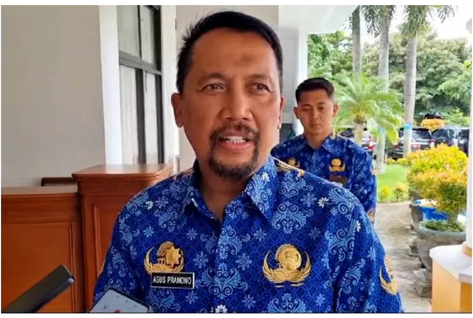 Sekda Ponorogo, Agus Pramono, tersangka dugaan suap jual beli jabatan yang diOTT KPK. (Radar Ponorogo)