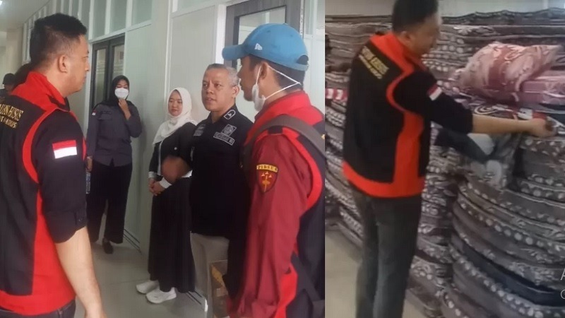 Kasi Pidsus Kejaksaan Negeri Pulang Pisau Agustinus Gabriel Rante Ubleeuw memimpin pengeledahan. (prokalteng)