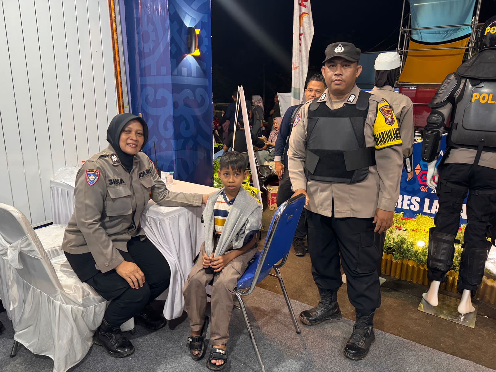 Stan Polres Lamandau di lokasi acara Lamandau Expo, Alun-Alun Kota Nanga Bulik.