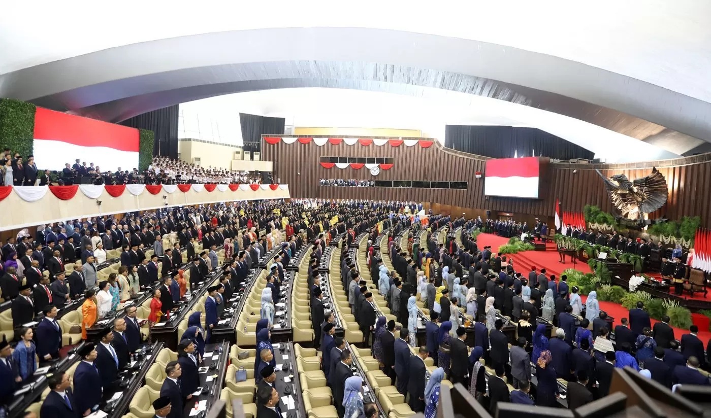 Ilustrasi Sidang paripurna di Gedung Nusantara, Kompleks Parlemen, Senayan, Jakarta. DPR Akan mengesahkan RUU KUHAP menjadi UU hari ini, selasa (18/11/2025). (Dery Ridwansah/JawaPos.com)