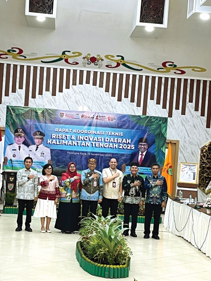 RAKOR: Wabup Kotim Irawati saat menghadiri Rapat Koordinasi Teknis Riset dan Inovasi Daerah Provinsi Kalimantan Tengah (Kalteng) Tahun 2025, belum lama tadi. FOTO: IST/RADAR SAMPIT