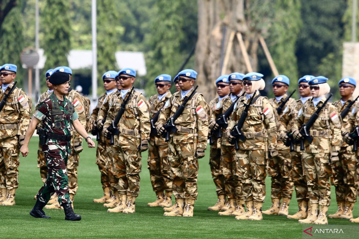 Pasukan TNI yang tergabung dalam pasukan perdamaian PBB