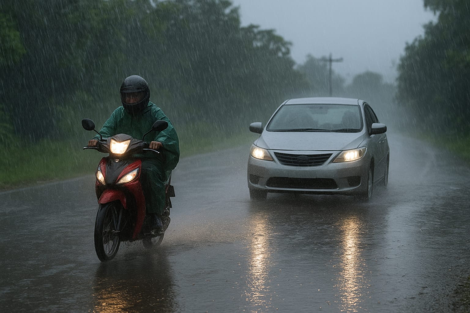 Tips Aman Berkendara Saat Cuaca Ekstrem, Jalan Licin dan Rawan Kecelakaan