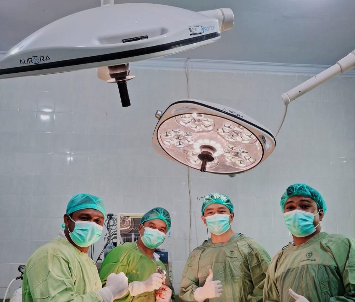 Para dokter di RSUD Gusti Abdul Gani Lamandau, yang menangani Operasi Hemoroid menggunakan teknologi laser, atau Laser Hemorrhoidoplasty (LHP).