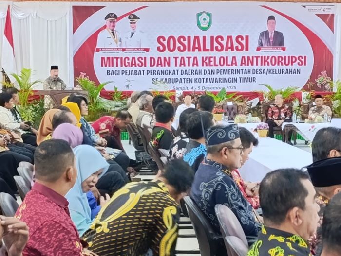 KEGIATAN: Sosialisasi Mitigasi dan Tata Kelola Antikorupsi digelar  Kamis (4/12/2025). FOTO: YUNI/RADAR SAMPIT