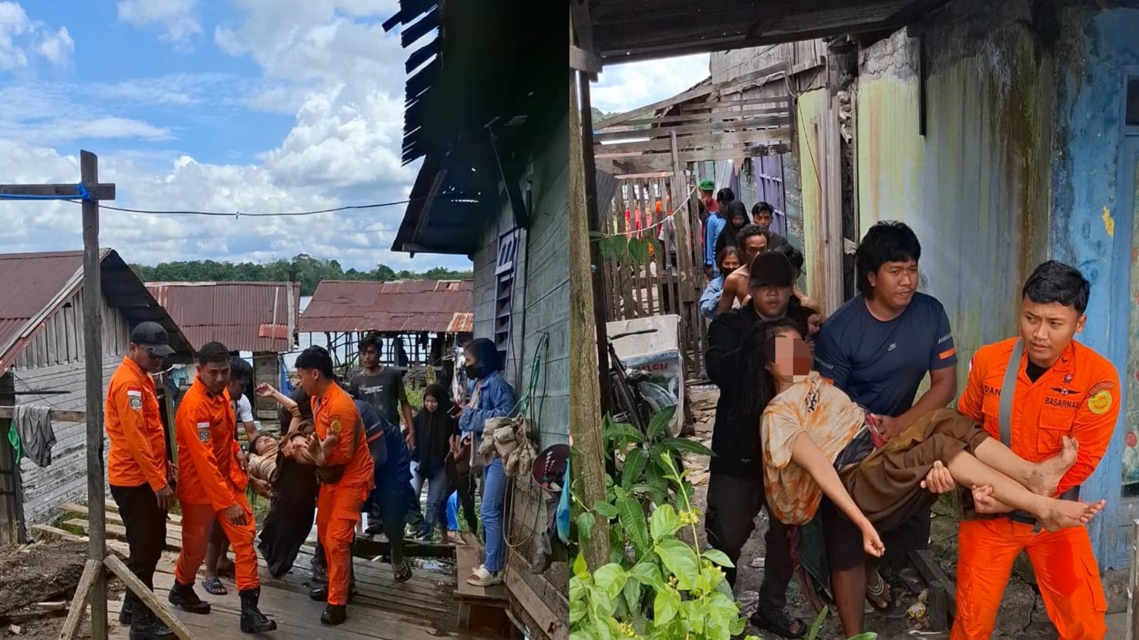 PERCOBAAN BUNUH DIRI: Tim penyelamat membawa pelaku percobaan bunuh diri di Sungai Mentaya, Sampit, Kamis (18/12/2025) Fahry/Radar Sampit