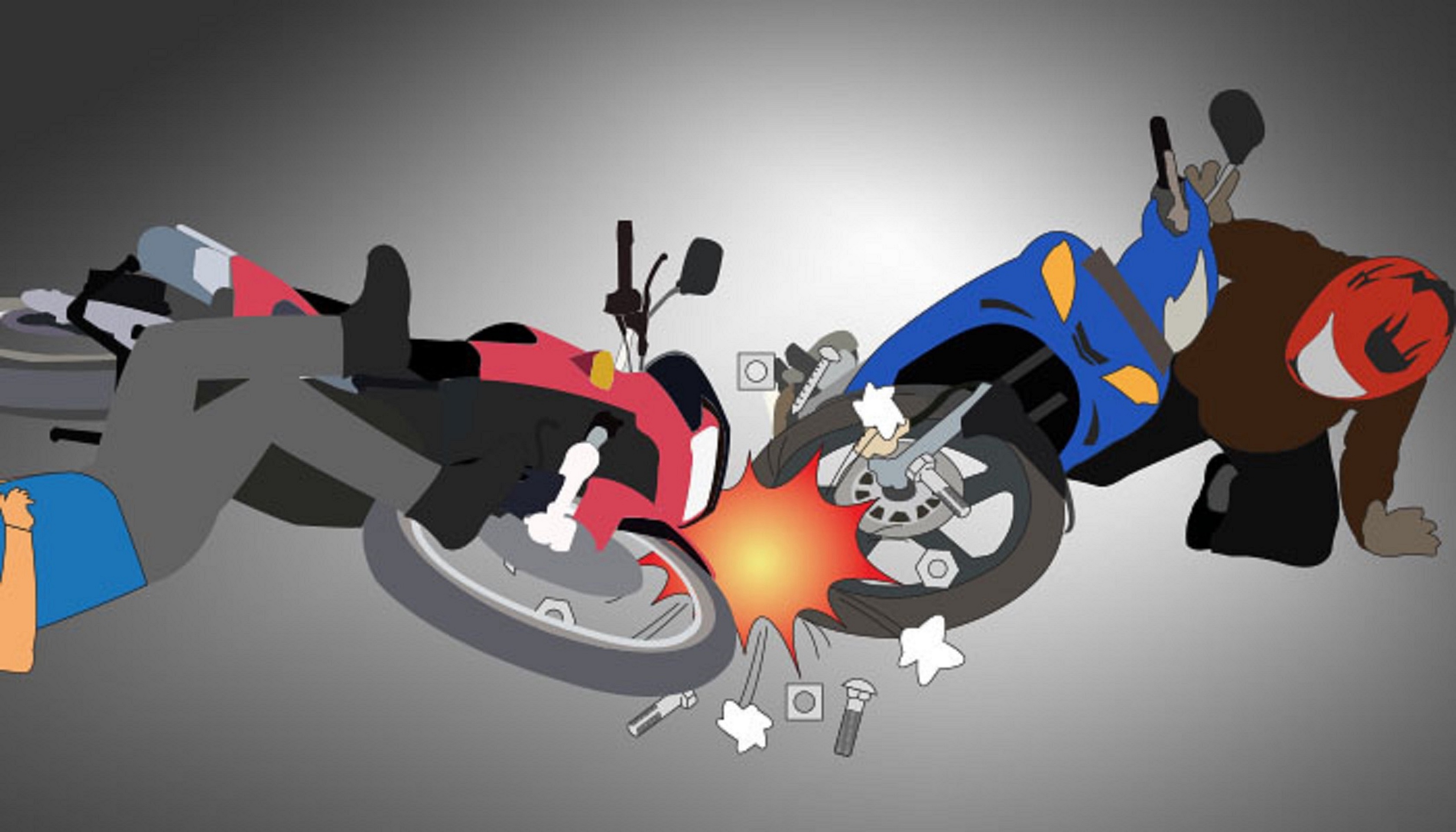 ilustrasi-tabrakan motor