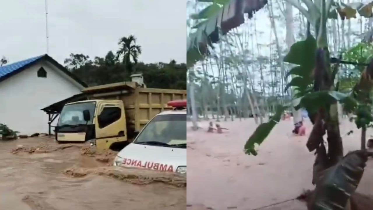 Kawasan Balangan, Kalsel yang diterjang banjir