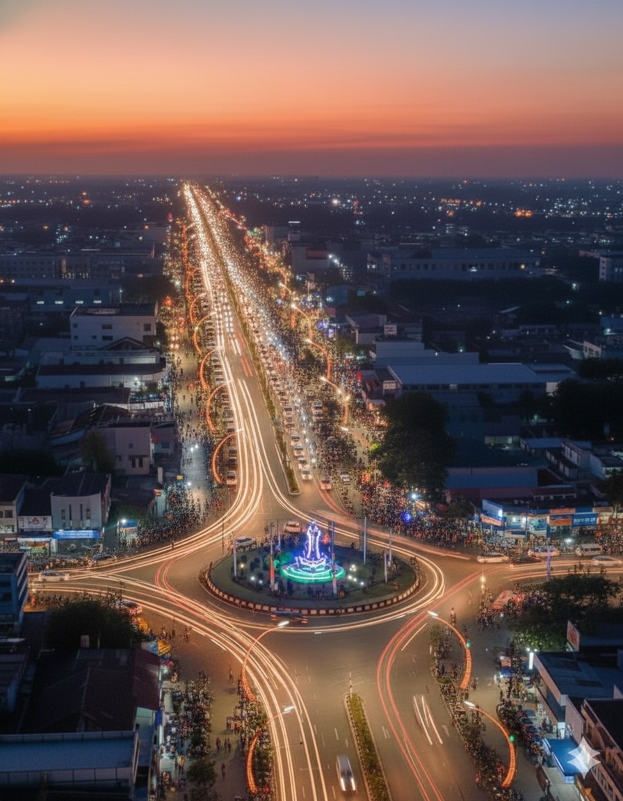 Kawasan terowongan Nur Mentaya di Kecamatan Baamang Sampit Kotim, yang bakal jadi pusat warga saat malam pergantian tahun.
