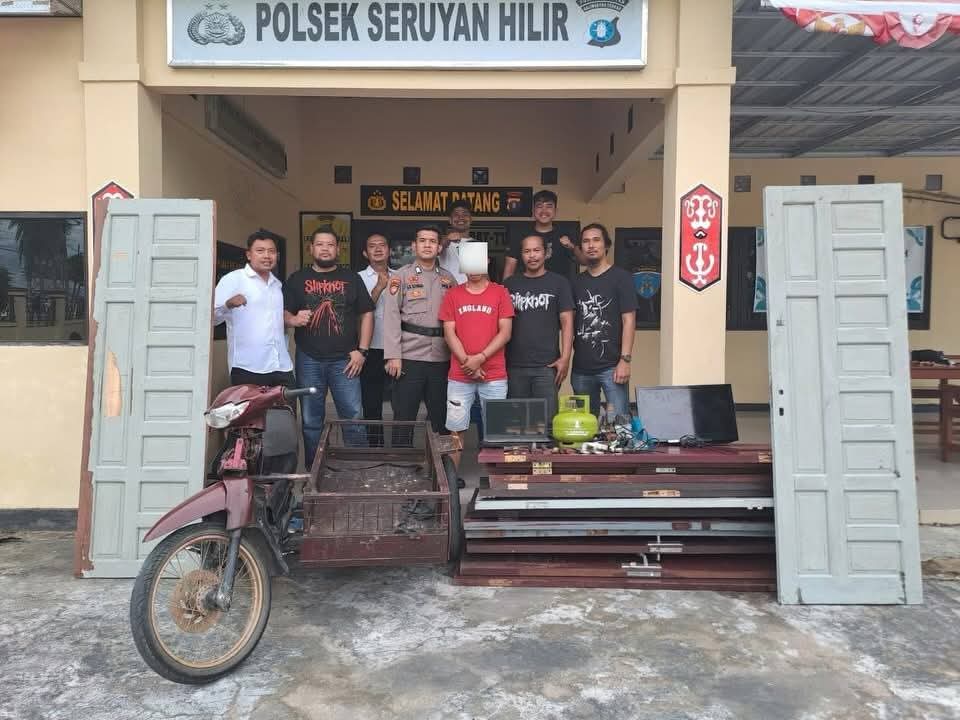 Unit Reskrim Polsek Seruyan Hilir bersama Resmob Satreskrim Polres Seruyan berhasil membongkar kasus pencurian sejumlah barang-barang fasilitas umum. (Polres Seruyan/Radar Sampit)