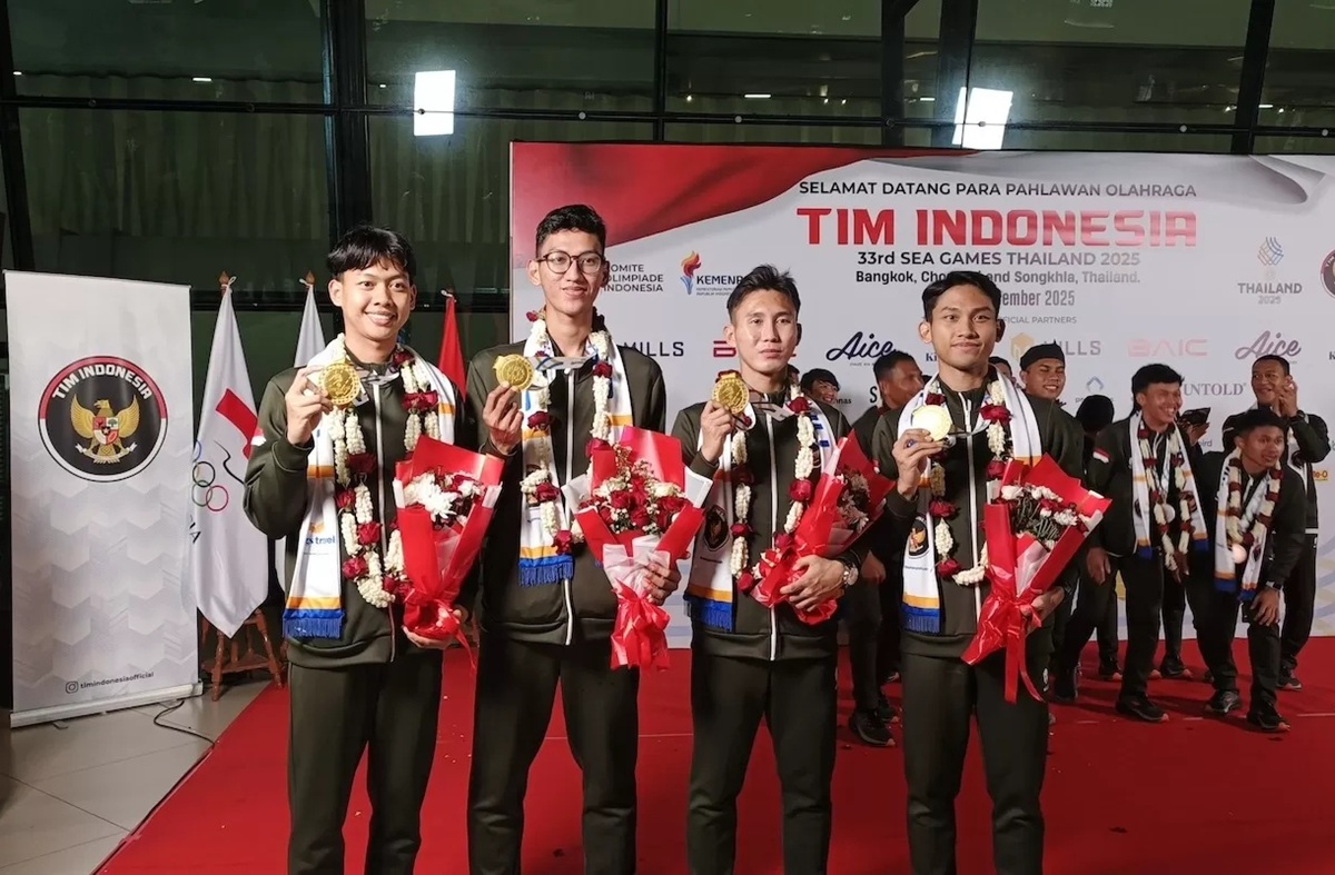 MENANG: Tim Taekwondo Indonesia berhasil memenuhi target Kemenpora dengan&nbsp;meraih dua emas di SEA Games 2025. (Dimas Ramadhan/JawaPos.com)