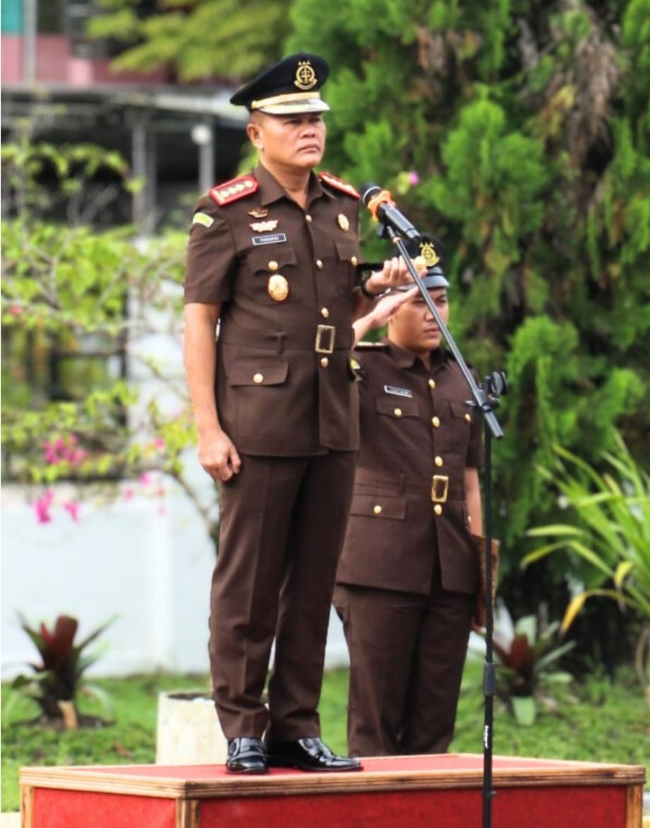 Kajari Palangka Raya, Yunardi saat pimpin apel