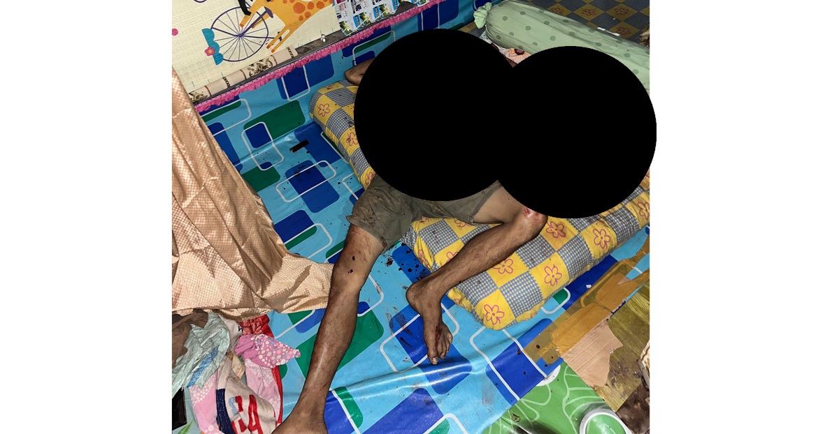 BRUTAL: Jenazah korban pembunuhan yang menggegerkan warga Palangka Raya, Sabtu (10/1/2026) (Dodi/Radar Sampit)