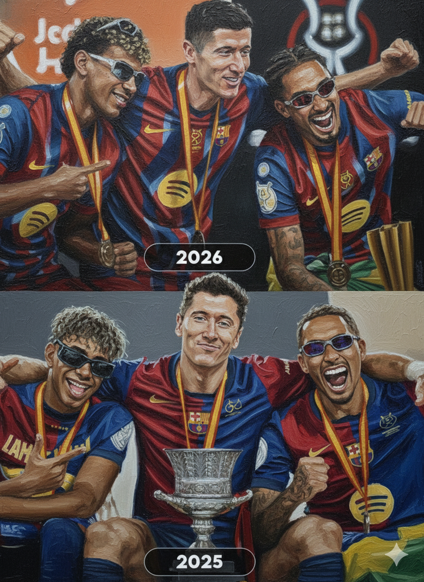 Pemain Barcelona Juara Piala Super Spanyol dua kali berturut turut