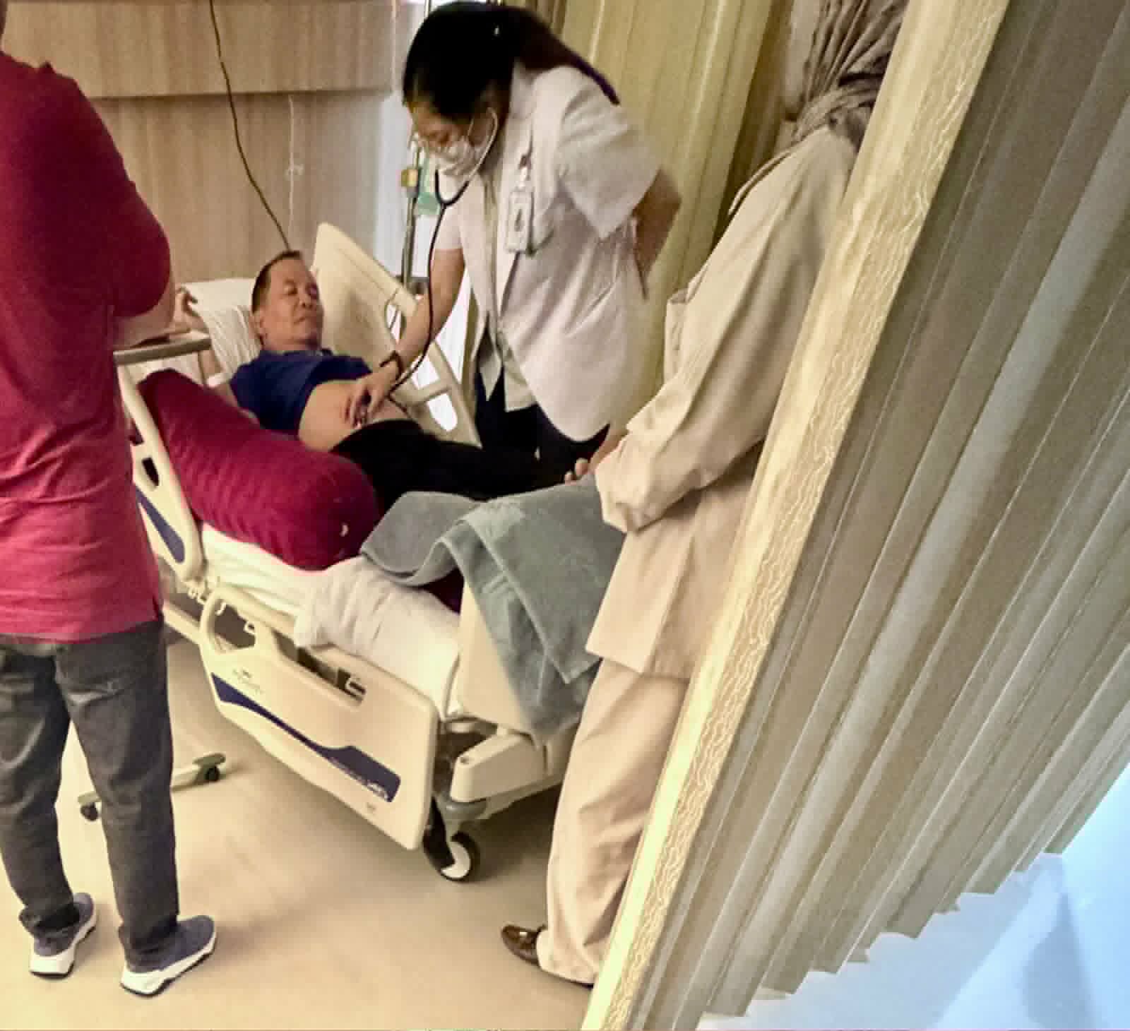 Kondisi Gubernur Kalteng Agustiar Sabran, saat mendapatkan perawatan medis diRS Medistra, Jakarta belum lama tadi.