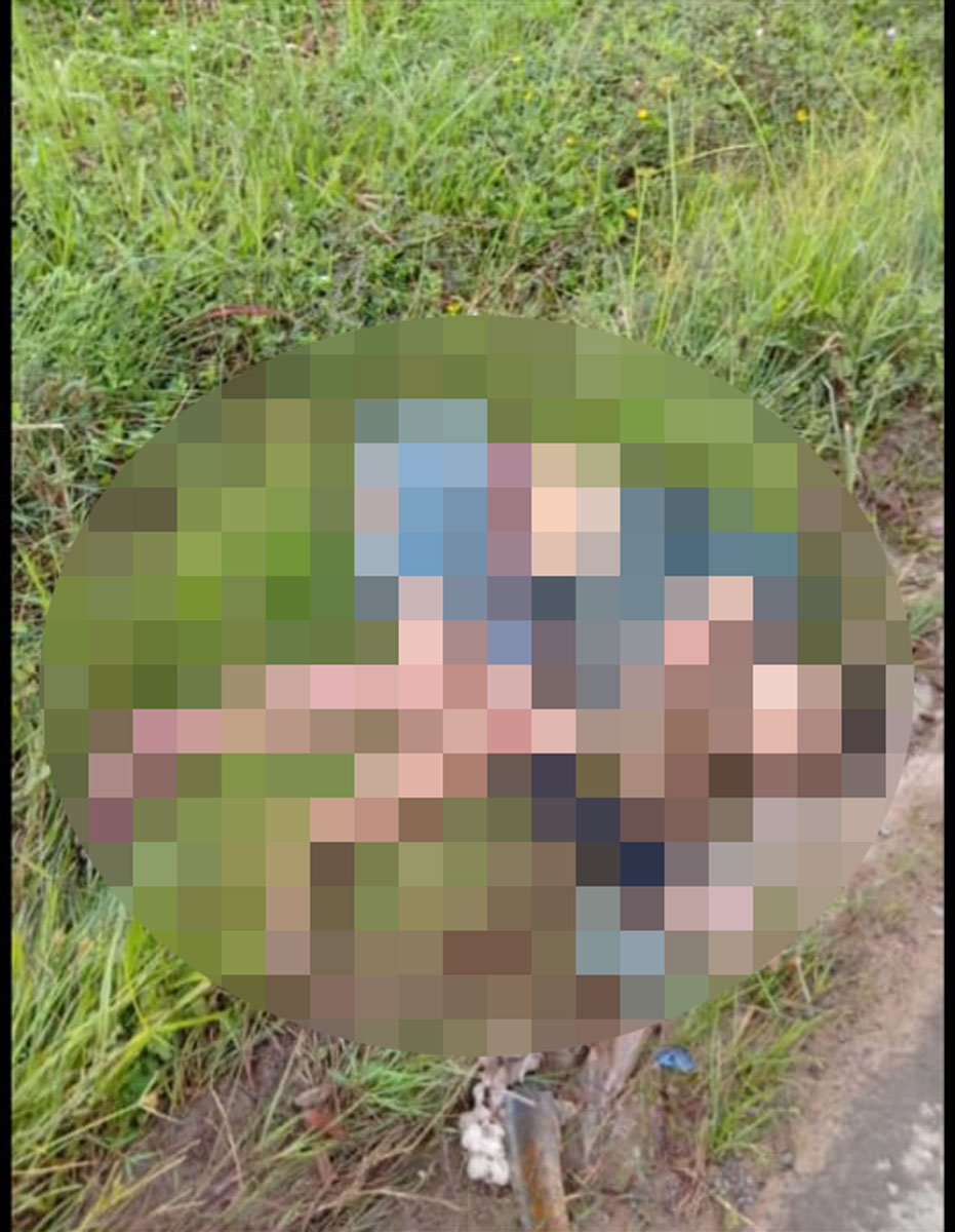 TEMUAN MAYAT: Jasad pria tanpa identitas ditemukan tergeletak di pinggir jalan. Polres Seruyan masih lakukan penyelidikan. FOTO: TANGKAPAN LAYAR/RADAR SAMPIT