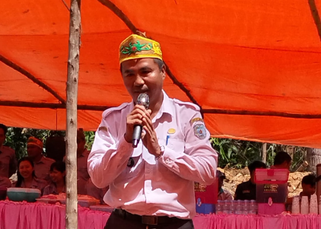 Pj Kades Topalan, Singpi saat memberikan sambutan