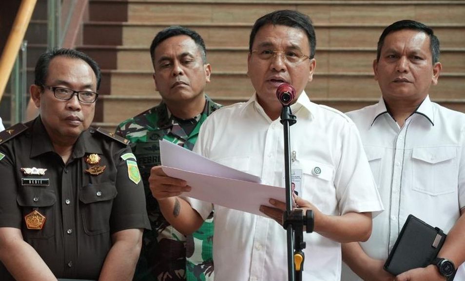 Satgas PKH saat merilis capaian denda administratif korporasi perusahaan sawit, baru-baru tadi.