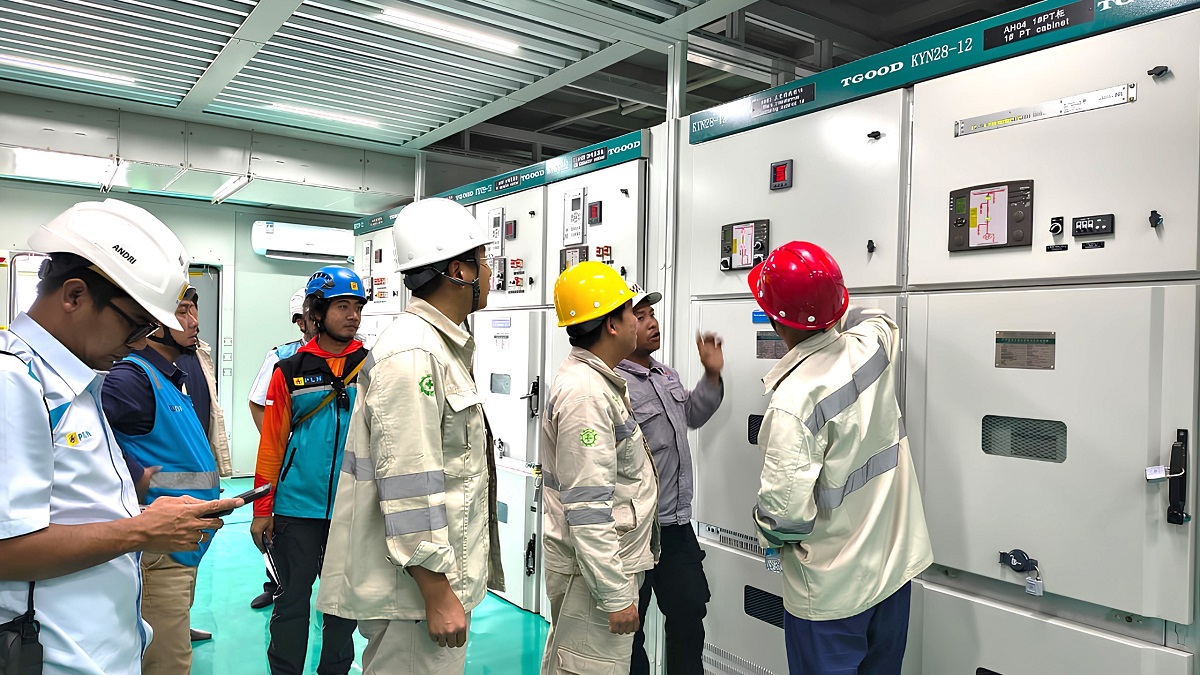 Proses energize PT Anugerah Barokah Energi Baru (ABEB) dengan daya 30.000 kilo volt ampere (kVA).