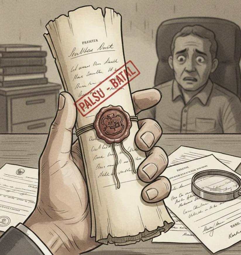 ilustrasi surat-surat palsu