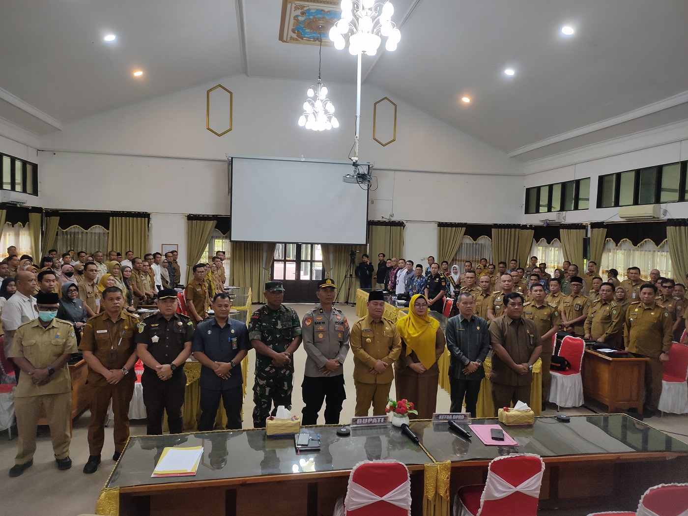 Bupati Kotim dan para pejabat Pemkab setempat saat Musrenbang RKPD 2026 di aula Kantor Bapperida Kotim, Maret 2025 lalu.
