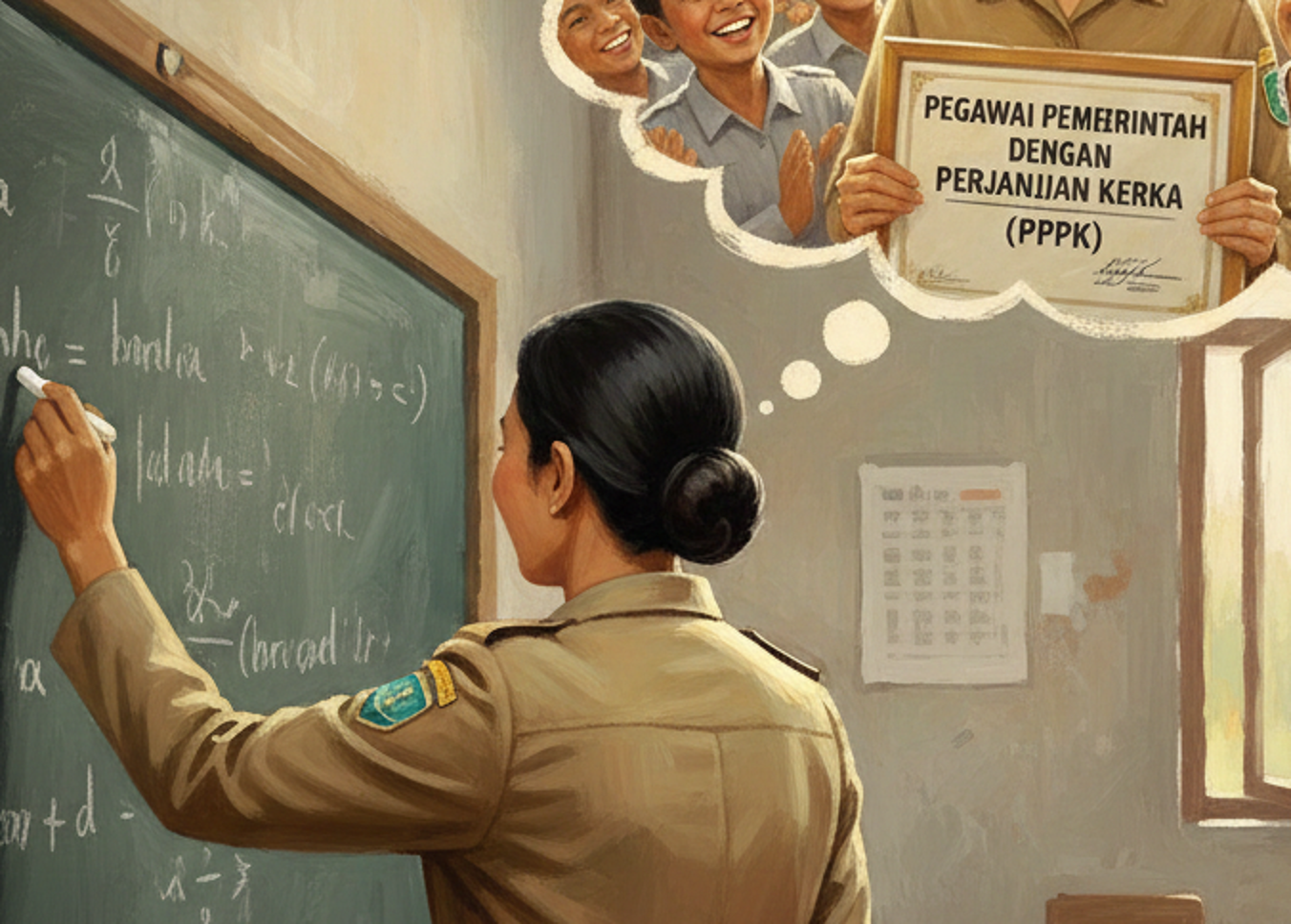 ilustrasi-guru honorer mendambakan diangkat menjadi PPPK