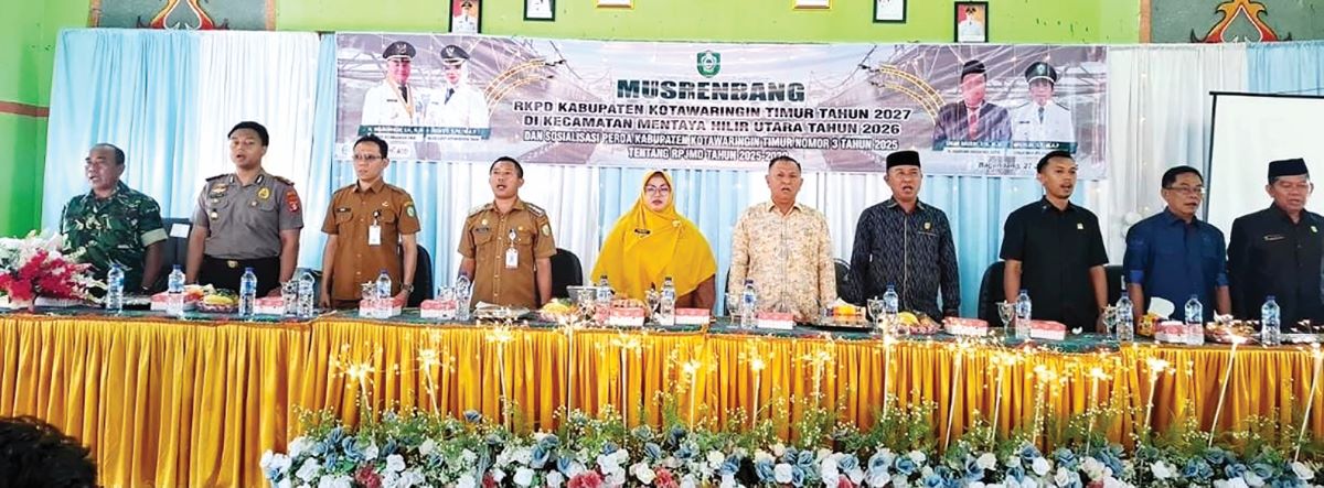 MUSRENBANG: Wabup Kotim Irawati pimpin Musrenbang di Kecamatan MHU, Selasa (27/1/2026). FOTO: KECAMATAN MHU/RADAR SAMPIT