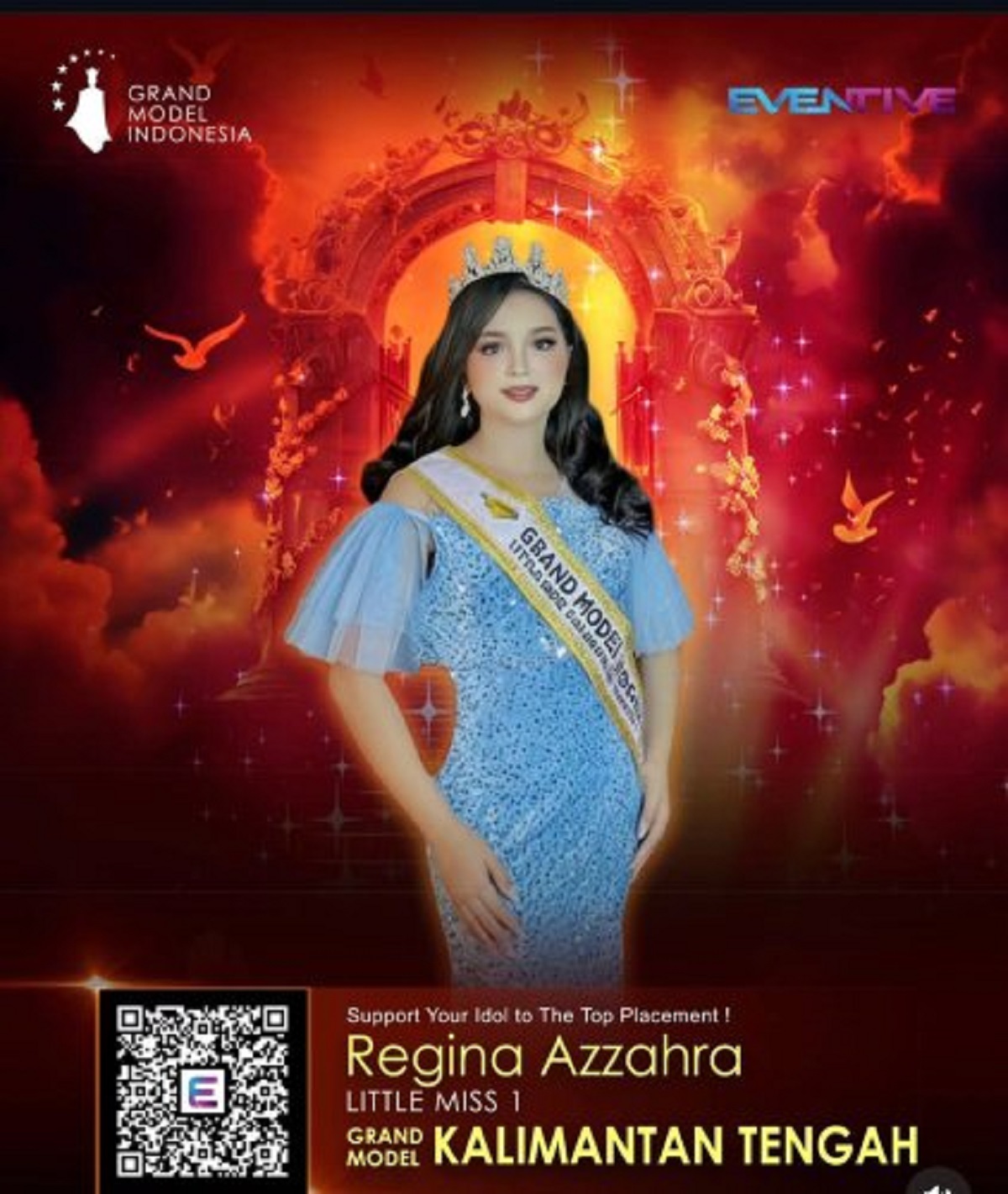 Regina Azzahra akan mengikuti ajang audisi Grand Model Indonesia (GMI) di Jakarta.