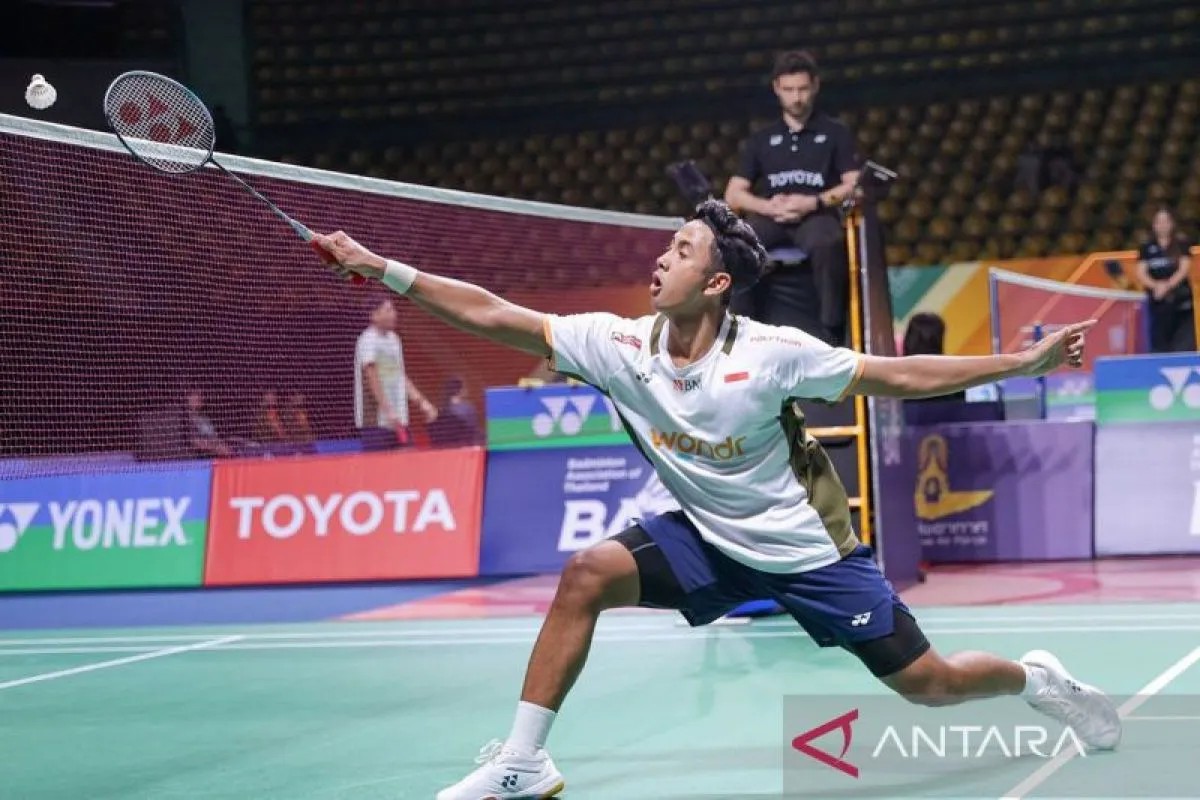 BULU TANGKIS : Tunggal putra Alwi Farhan saat menghadapi unggulan keempat asal Malaysia, Lee Zii Jia, pada perempat final BWF World Tour Super 300 Thailand Masters 2026 di Nimibutr Arena, Bangkok