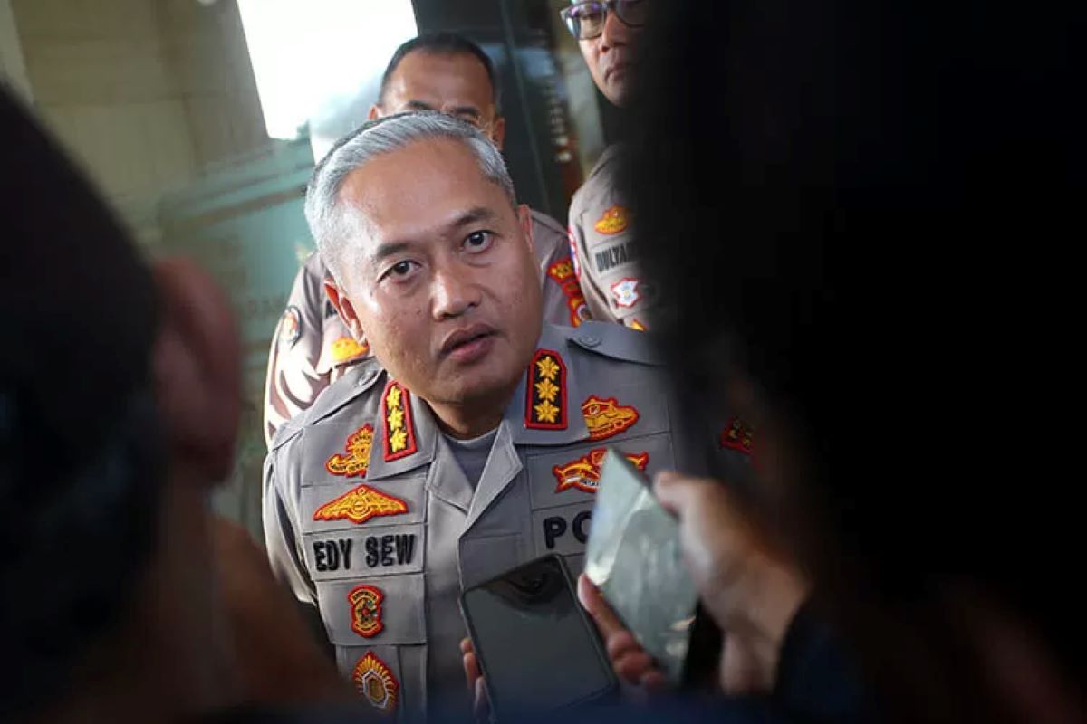 Kapolres Sleman Kombes Pol Edy Setyanto Erning Wibowo ditemui awak media. (Guntur Aga Tirtana/Radar Jogja)