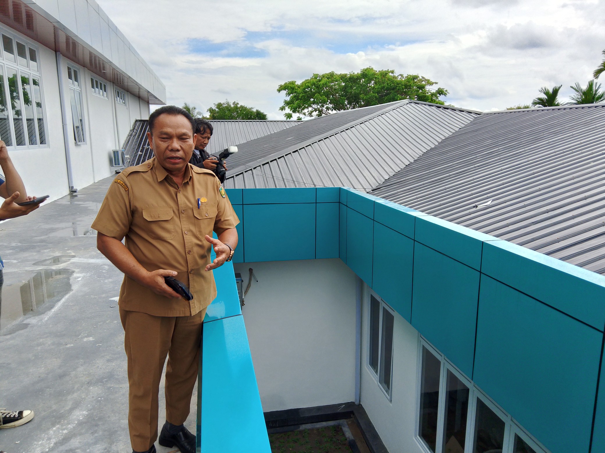Kepala Puskesmas Menteng, Sugito menyampaikan kondisi infrastruktur pascabanjir beberapa waktu lalu, Senin (2/2).