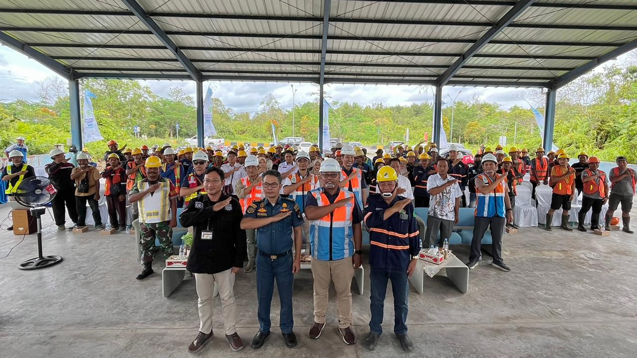 SOSIALISASI : Kegiatan Sosialisasi Awareness K3 di Pelabuhan Bumiharjp, Rabu (4/2). (Pelindo/Radar Sampit)
