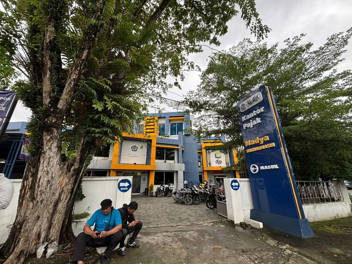 LENGANG:Kantor KPP Madya Banjarmasin dikabarkan jadi target OTT KPK. (Zulvan Rahmatan/Radar Banjarmasin)