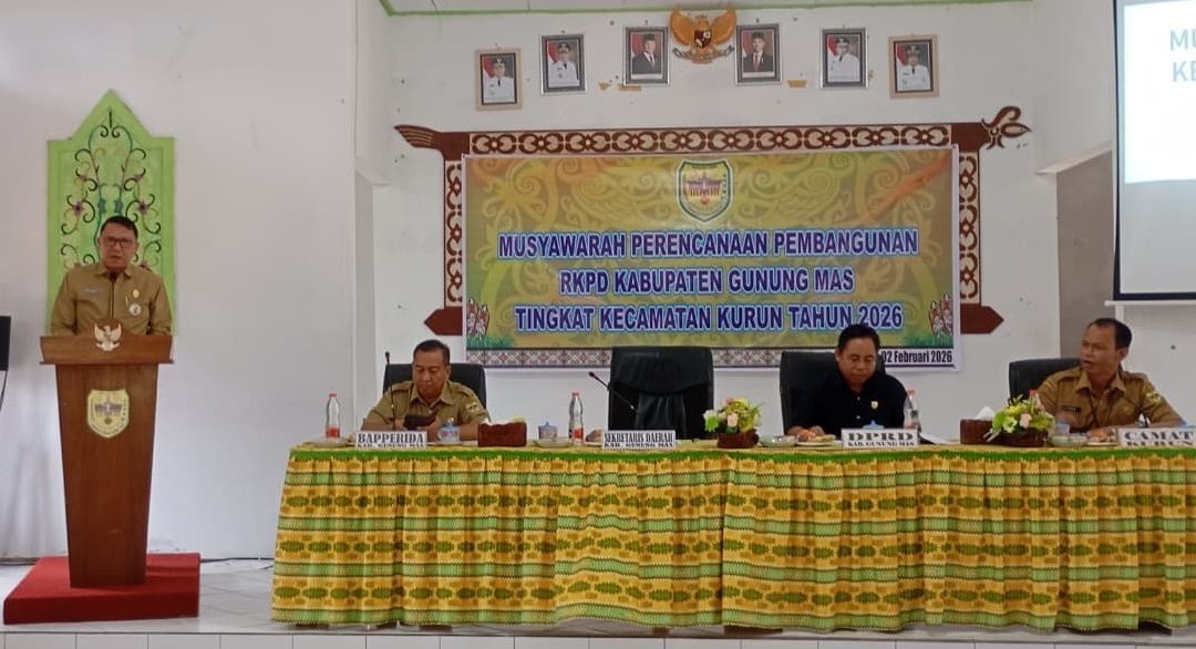 Suasana pelaksanaan musrenbang RKPD Kecamatan Kurun tahun 2026, Kamis (5/2).