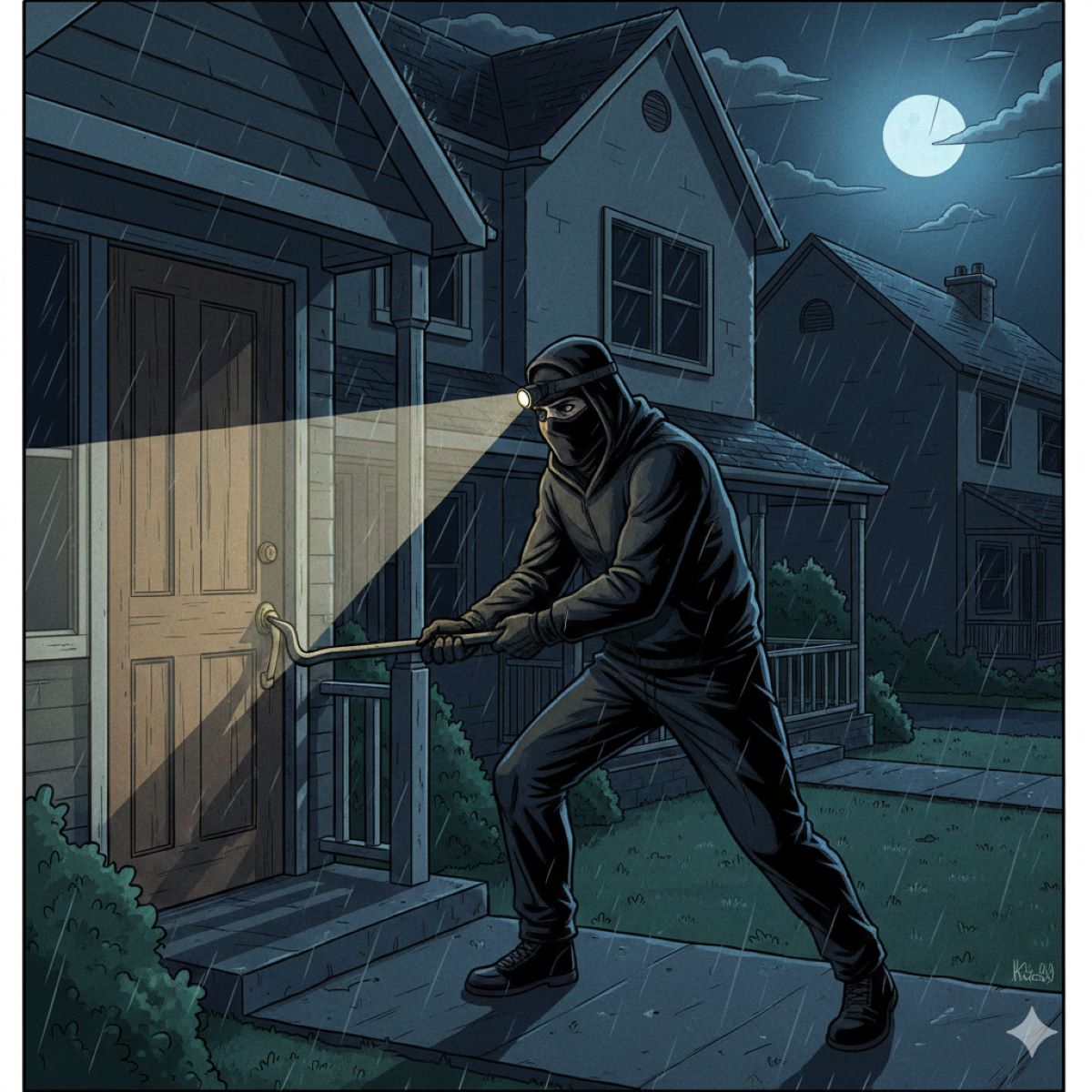 Ilustrasi pelaku pencurian/AI
