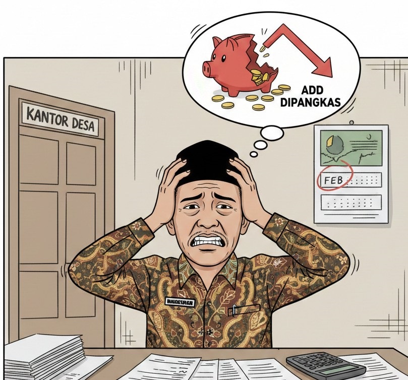 ILUSTRASI-KADES SAAT ADD DIPANGKAS