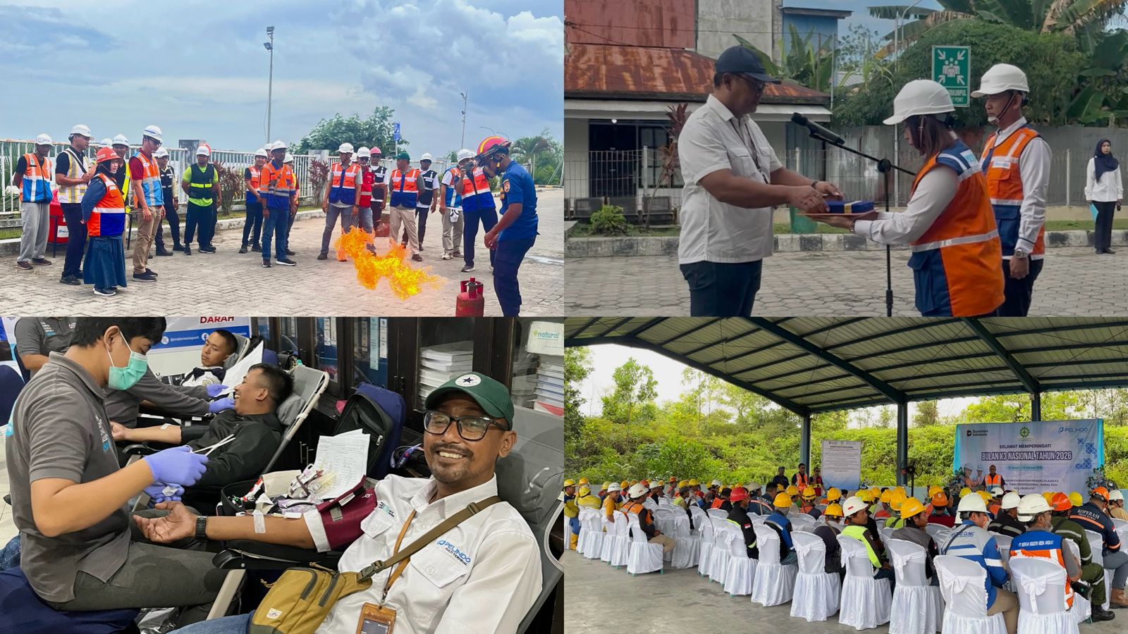 KEGIATAN: Serangkaian kegiatan peringati Bulan Keselamatan dan Kesehatan Kerja (K3) di Pelabuhan Bumiharjo Bagendang, Kamis (12/2).&nbsp;PELINDO UNTUK RADAR SAMPIT