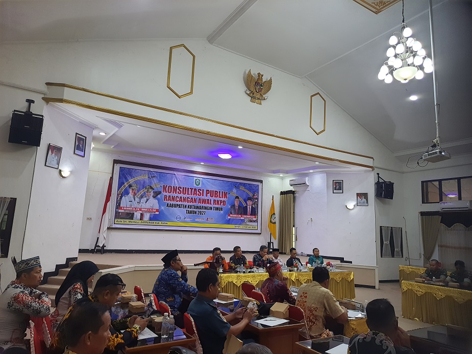 Kegiatan penyusunan rancangan awal RKPD Kotim 2027 di aula Sei Mentaya, kantor Bapperida Kotim, Kamis (12/2).