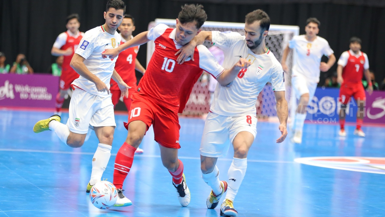 Pertemuan timnas futsal Indonesia vs Iran dalam final piala asia futsal 2026.