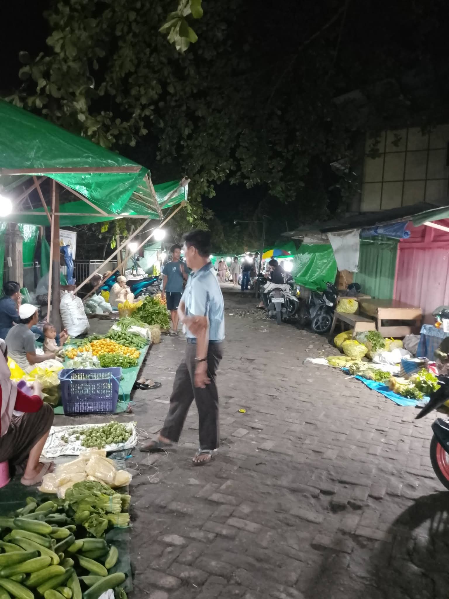 Suasana lokasi baru PKL sayur mayur di taman Pasar Indra Sari, Kelurahan Baru, Kecamatan Arut Selatan, Kotawaringin Barat, belum lama ini.   
