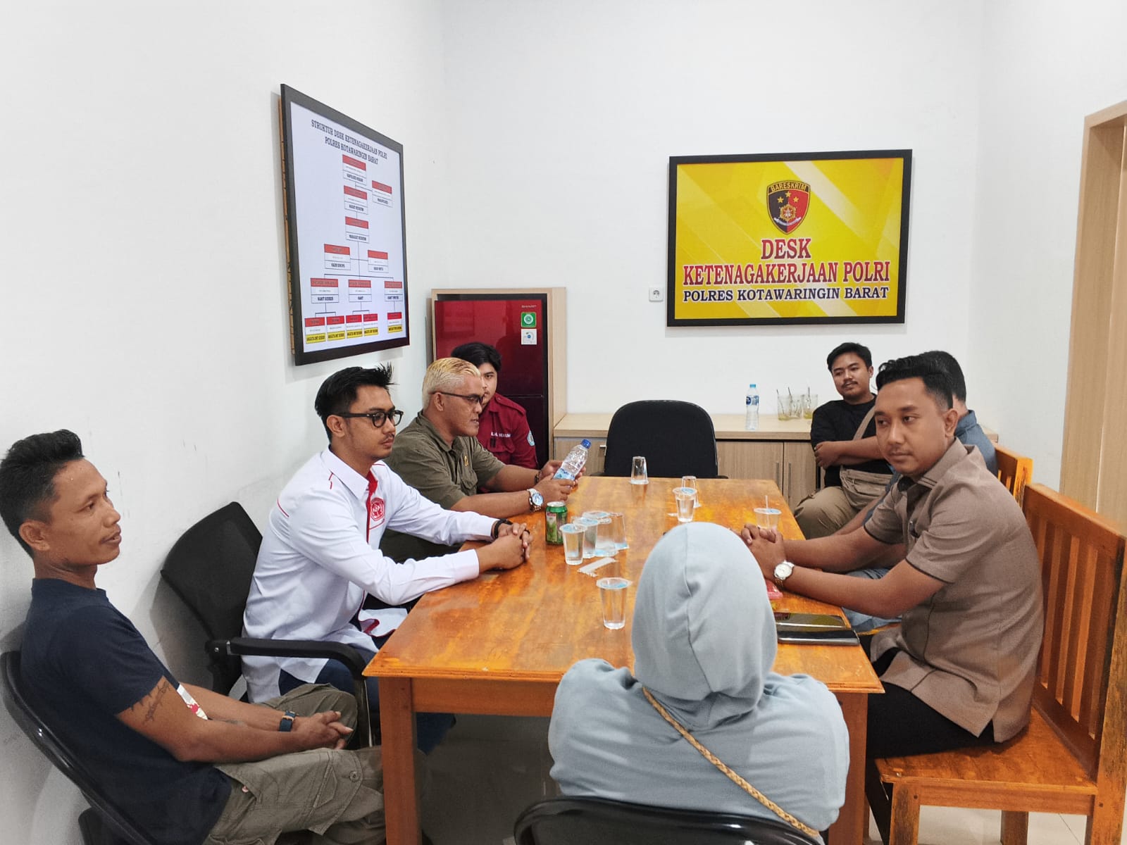 Proses mediasi di Mapolres Kobar antara R dan N berakhir buntu di Mapolres Kobar belum lama ini. (tyo/radar sampit)