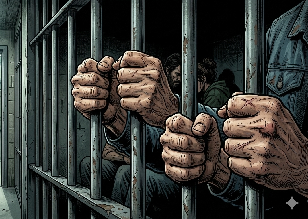 ilustrasi, dua terpidana yang baru masuk penjara