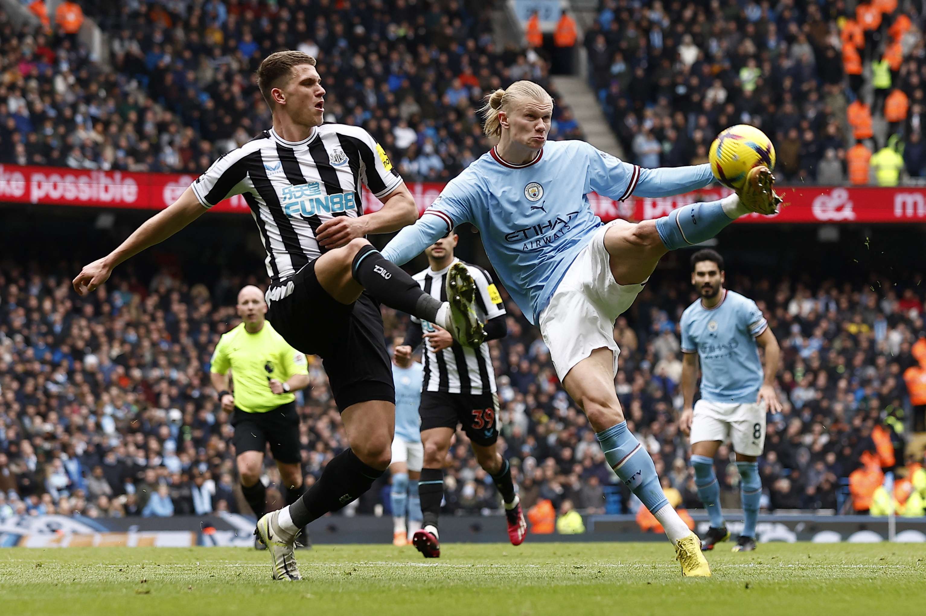 Pertemuan Newcastle dan Man City di ajang EPL musim ini.