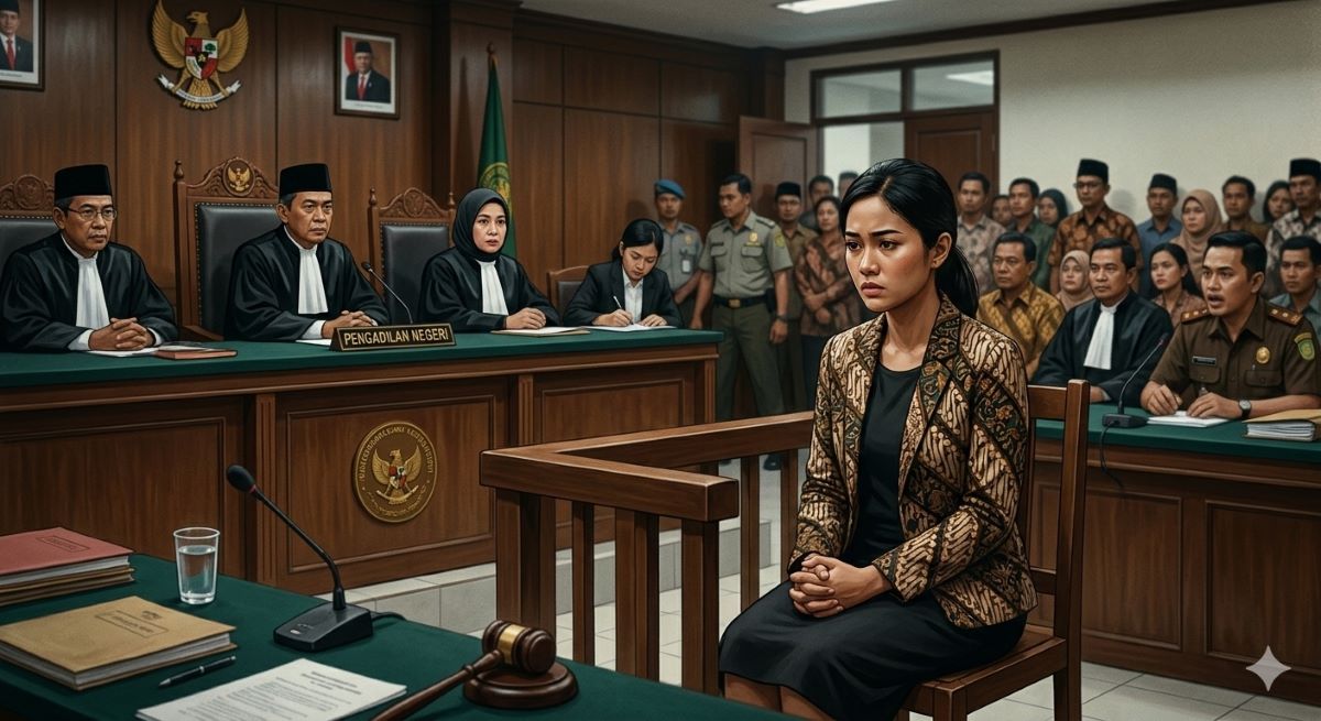 ilustrasi persidangan/AI
